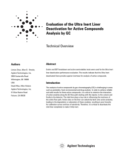 Evaluation of the Ultra Inert Liner Deactivation for Active