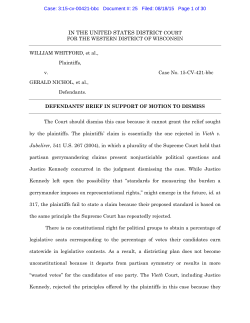 Defendants` Brief in Support of Motion to Dismiss