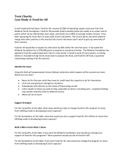Toxic Charity Case Study A: Food for All