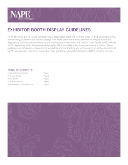 exhibitor booth display guidelines