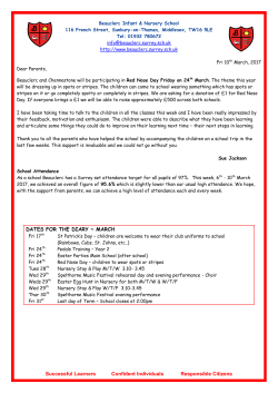 Newsletter - Beauclerc Infant School