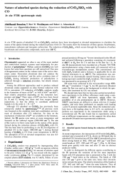 Nature of adsorbed species during the reduction of CrO3/SiO2 with CO