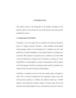 1 I. INTRODUCTION This chapter consists of the background of the