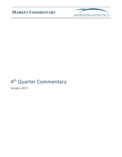 4th Quarter 2016 Commentary