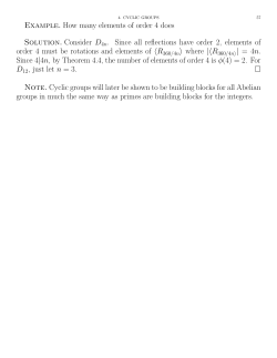 Example. How many elements of order 4 does Solution. Consider D