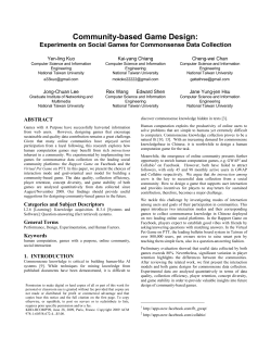 Community-based Game Design - Yen