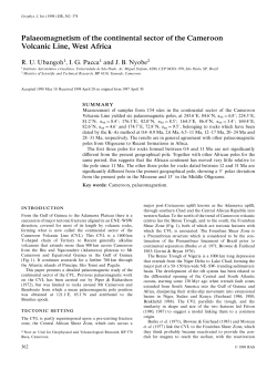 Palaeomagnetism of the continental sector of the Cameroon