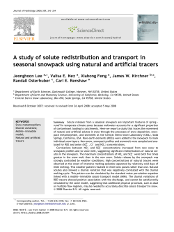 A study of solute redistribution and transport in seasonal snowpack