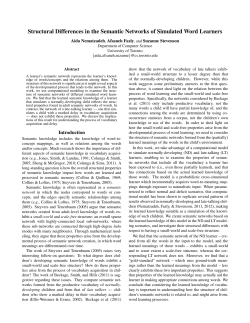Structural Differences in the Semantic Networks of Simulated Word