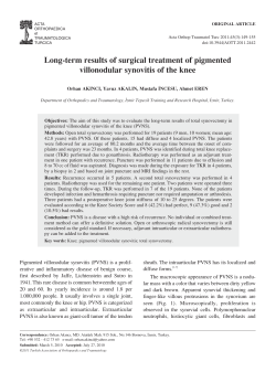 Long-term results of surgical treatment of pigmented villonodular