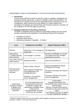 MANAGEMENT LINES OF RESPONSIBILITY IN HR POLICIES AND