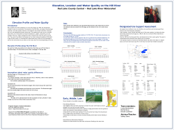 Elevation, Location and Water Quality on the Hill River Red Lake