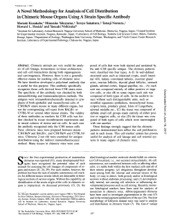 A Novel Methodology for Analysis of Cell Distribution in Chimeric