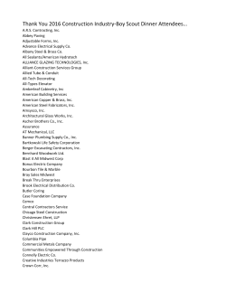 Thank You 2016 Construction Industry