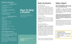 How To Help a Student - Title IX / Sexual Assault Resources
