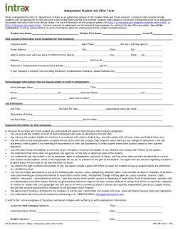 Independent Student Job Offer Form