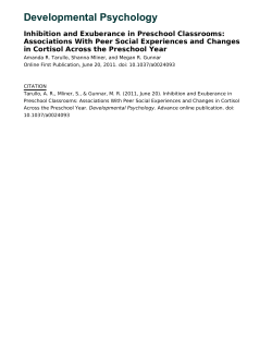 Developmental Psychology