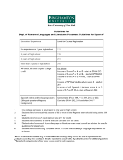 Guidelines for Spanish - Binghamton University
