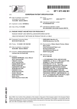 RADIUM TARGET AND METHOD FOR PRODUCING IT