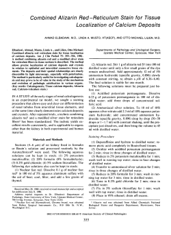 Combined Alizarin Red-Reticulum Stain for Tissue Localization of