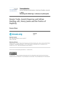 Dennis Tredy, Annick Duperray and Adrian Harding, eds., Henry