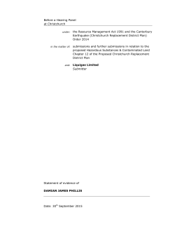Haz Substance and Contaminated Land &ndash; Damian Phillis Evidence
