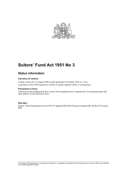 Suitors` Fund Act 1951