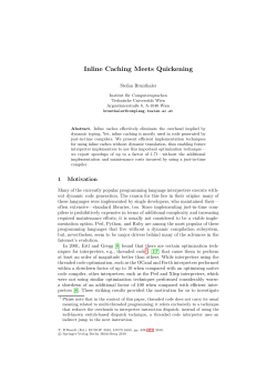 Inline Caching Meets Quickening