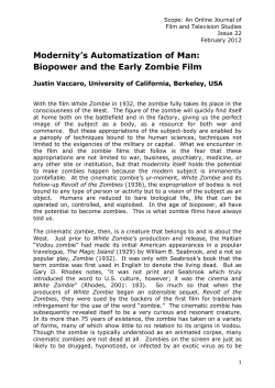 Biopower and the Early Zombie Film