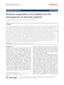 Benzene oxygenation and oxidation by the peroxygenase