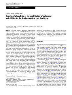 Experimental analysis of the contribution of swimming and drifting to