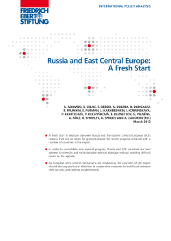 Russia and East Central Europe : a fresh start