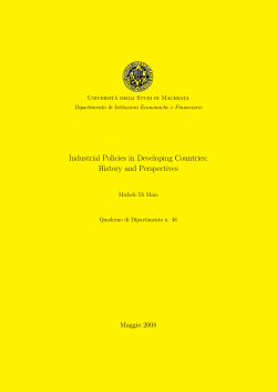 Industrial Policies in Developing Countries