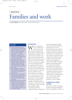 Families and work - Office for National Statistics