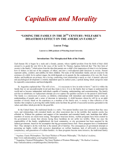 Capitalism and Morality - Wheeling Jesuit University
