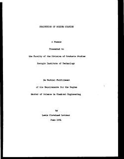 PRODUCTION OF SODIUM CYANIDE A Thesis Presented to the