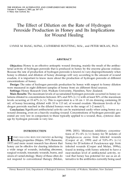 The Effect of Dilution on the Rate of Hydrogen Peroxide