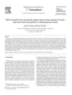 Effect of particle size and natural organic matter on the migration of