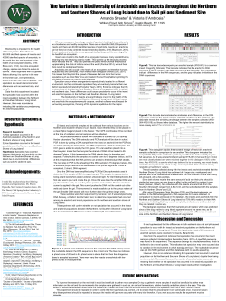 The Variation in Biodiversity of Arachnids and Insects throughout the