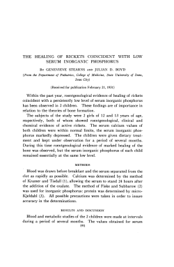 both children were within normal limits, the serum inorganic phos