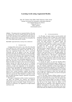 Learning words using Augmented Reality