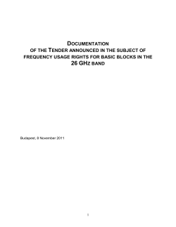 documentation of the tender announced in the subject of frequency