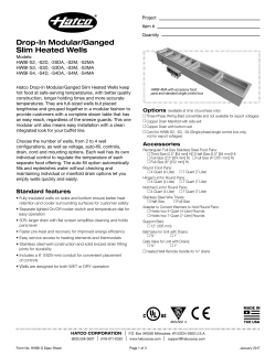 Drop-In Modular/Ganged Slim Heated Wells