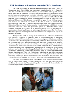 ICAR Short Course on Trichoderma organized at NRCL, Muzaffarpur