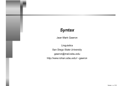 Syntax