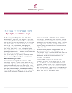The case for leveraged loans