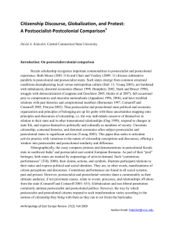 Citizenship Discourse, Globalization, and Protest