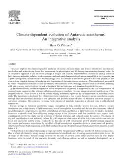 Climate-dependent evolution of Antarctic ectotherms: An integrative