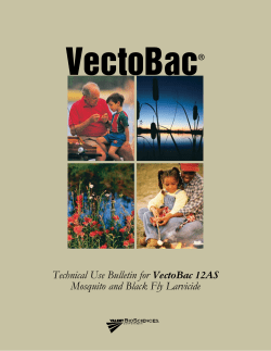 Technical Use Bulletin for VectoBac 12AS Mosquito