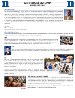 November 2014 - Duke Athletics
